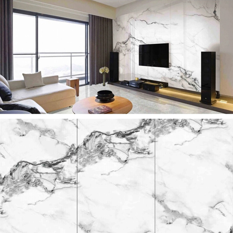 Folha de mármore de PVC revestida com UV de 1220 × 2800 mm para móveis e armários Painel de parede de plástico laminado com decoração leve e durável