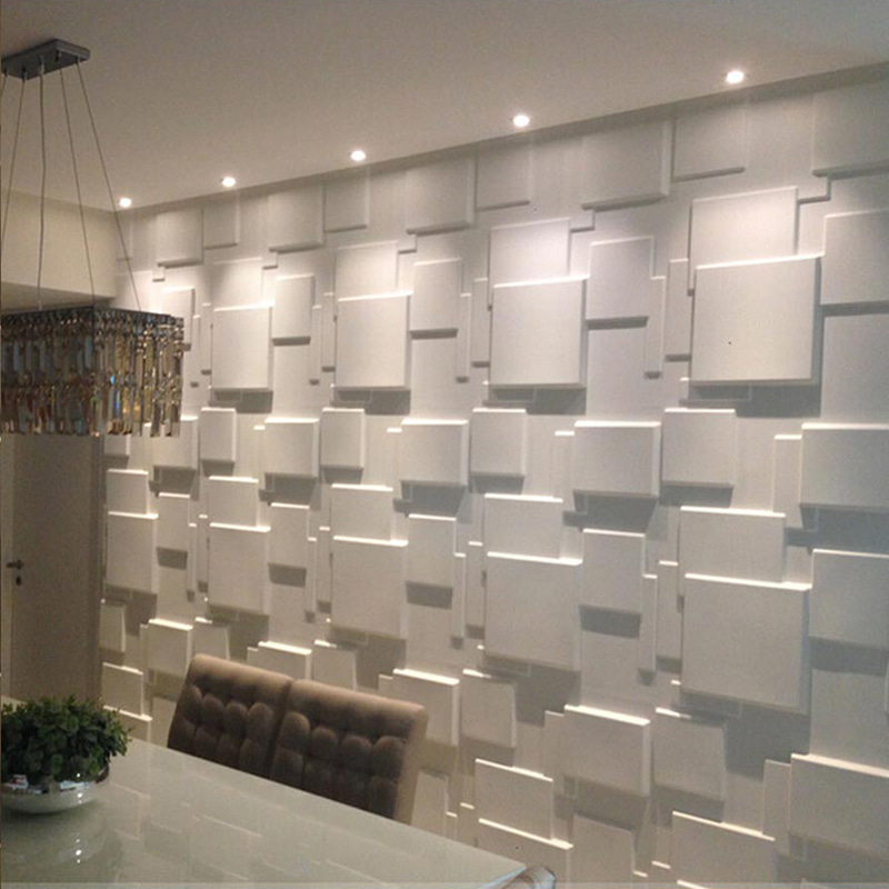 Painéis de parede 3d pared, revestimentos de parede para decoração de casa, painel interno de pvc, villa geométrica moderna