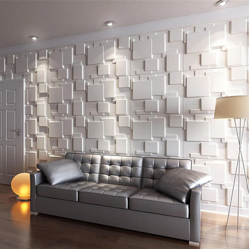 Painéis de parede 3d pared, revestimentos de parede para decoração de casa, painel interno de pvc, villa geométrica moderna