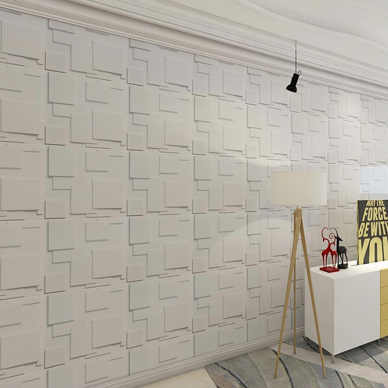 Painéis de parede 3d pared, revestimentos de parede para decoração de casa, painel interno de pvc, villa geométrica moderna