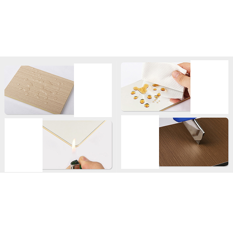 Folha de cristal de carbono de PVC leve de alta densidade anti-riscos 5 mm-8 mm de espessura para decoração de banheiro de hotel comercial Painel de parede durável à prova de fogo de grau B1