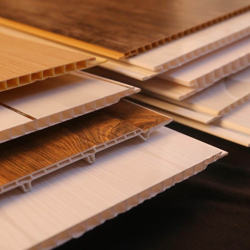 Painel de parede integrado de fibra de madeira de bambu ecológico 600x9mm PVC WPC durável versátil design de interiores moderno fácil instalação