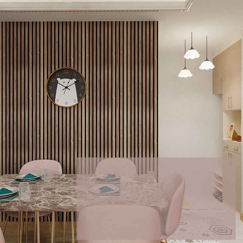 WPC Decoração de Parede Akupanel Design 3D Interior Painéis Acústicos de Poliéster Painéis de Parede Acústicos de Madeira com Isolamento de Som