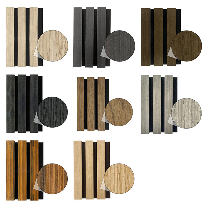 Painéis de parede acústicos wpc interiores modernos, design de intertravamento decorativo, à prova de som, absorção de som, grau de grade externa