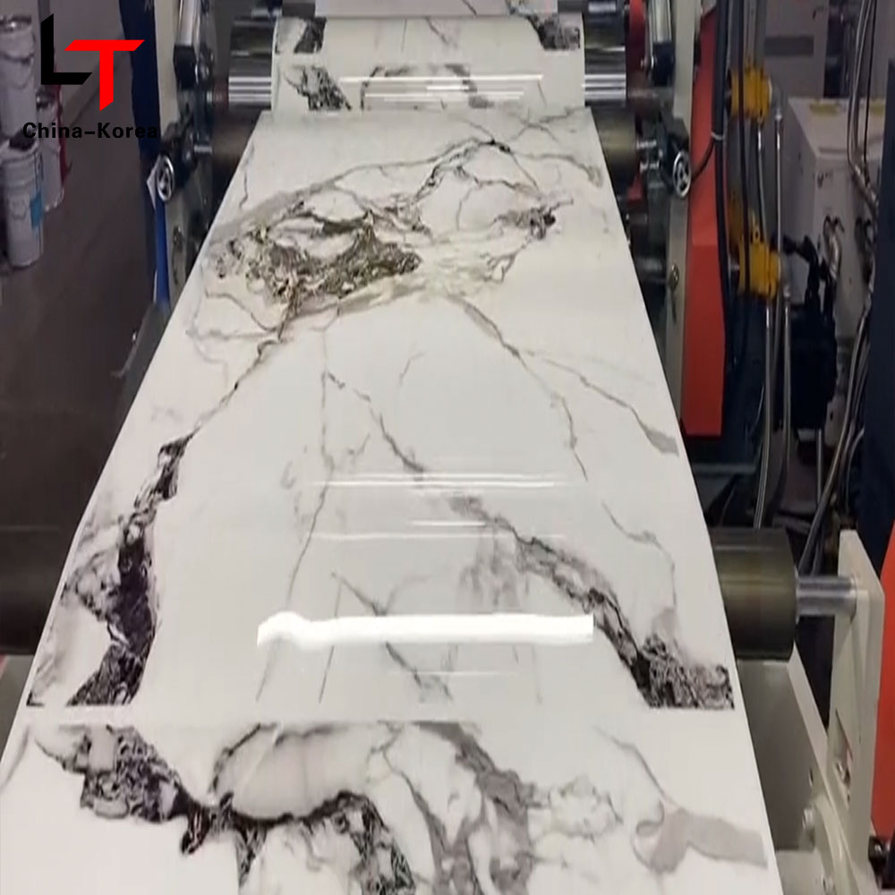 Rolo de carimbo quente do filme da decoração da transferência térmica do filme dourado do pvc do mármore metálico para a laminação do ouro do fabricante da folha da imprensa do vácuo