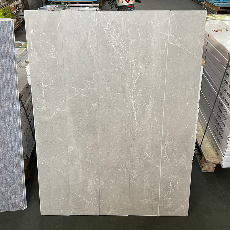 Branco e preto mármore grão de madeira núcleo rígido intertravamento clique bloqueio piso de prancha de vinil piso pvc interior clique piso spc