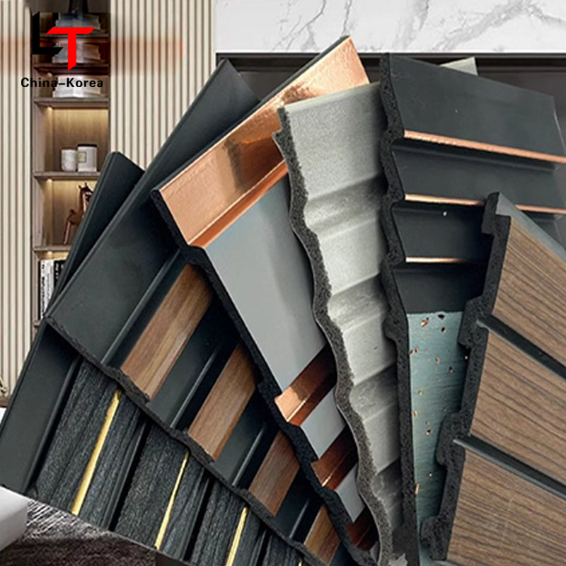 Painel de parede decorativo à prova d'água Ps Cor Novos tipos de rodapé interno couro poliestireno design gráfico moderno cor personalizada